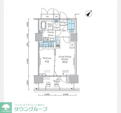 HARUMI FLAG PORT VILLAGE C棟の物件間取画像